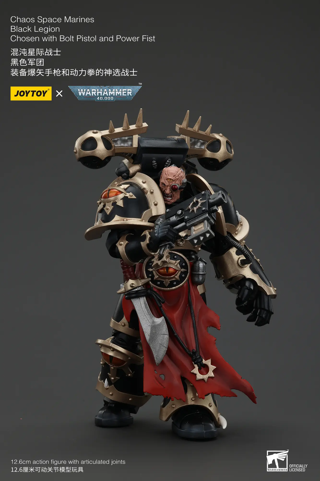 Action Figure - Chaos Space Marines Black Legion Chosen with Bolt Pistol and Power Fist 1 18 - JOYTOY Warhammer 40K rectangle image 7 Action Figure Chaos Space Marines Black Legion Chosen With Bolt Pistol And Power Fist 1 18 Joytoy Warhammer 40k Rectangle Image 7