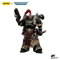Action Figure Chaos Space Marines Black Legion Chosen With Plasma Pistol And Power Axe 1 18 Joytoy Warhammer 40k In White Bakcground 2