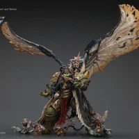 Action Figure Chaos Space Marines Death Guard Mortarion, Daemon Primarch Of Nurgle With Ancient Weapons 'the Lantern' And 'silence' 1 18 Joytoy Warhammer 40k Rectangle Image 4