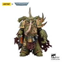 Action Figure Chaos Space Marines Death Guard Plague Marine Champion With Plasma Pistol And Power Fist 1 18 Joytoy Warhammer 40k In White Background 1
