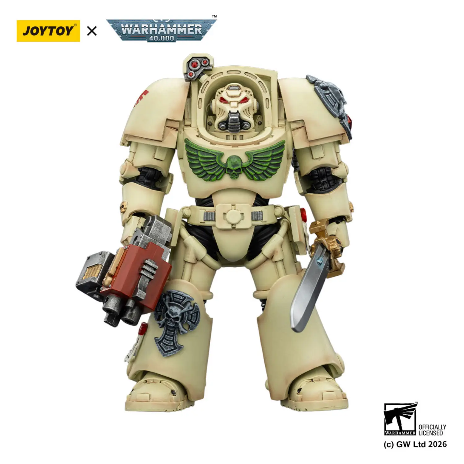 Action Figure - Dark Angels Deathwing Terminator 1 with Power Sword and Storm Bolter 1 18 - JOYTOY Warhammer 40K in white background 1 Action Figure - Dark Angels Deathwing Terminator 1 with Power Sword and Storm Bolter 1 18 - JOYTOY Warhammer 40K in white background 1