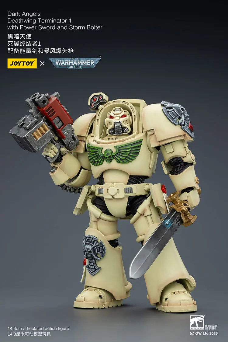 Action Figure - Dark Angels Deathwing Terminator 1 with Power Sword and Storm Bolter 1 18 - JOYTOY Warhammer 40K rectangle image 1 Action Figure - Dark Angels Deathwing Terminator 1 with Power Sword and Storm Bolter 1 18 - JOYTOY Warhammer 40K rectangle image 1