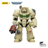 Action Figure - Dark Angels Deathwing Terminator 2 with Power Fist and Storm Bolter 1 18 - JOYTOY Warhammer 40K in white background 1