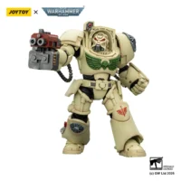 Action Figure - Dark Angels Deathwing Terminator 2 with Power Fist and Storm Bolter 1 18 - JOYTOY Warhammer 40K in white background 2
