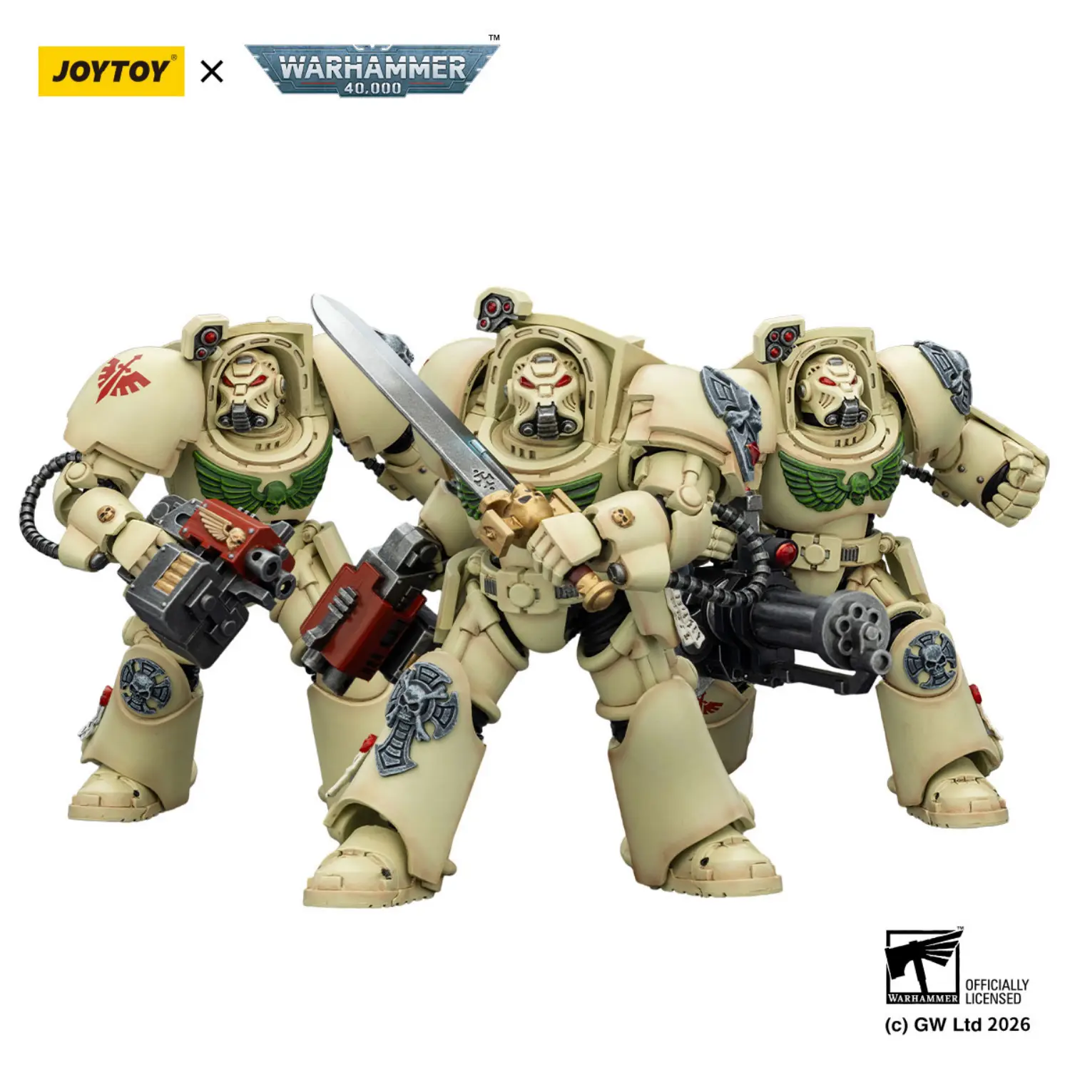 Action Figure - Dark Angels Deathwing Terminator Squad 1 18 - JOYTOY Warhammer 40K in white background Action Figure - Dark Angels Deathwing Terminator Squad 1 18 - JOYTOY Warhammer 40K in white background