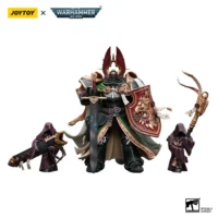 Action Figure Dark Angels Primarch Lion El'jonson With Two Mysterious Watchers In The Dark 1 18 Joytoy Warhammer 40k In White Background