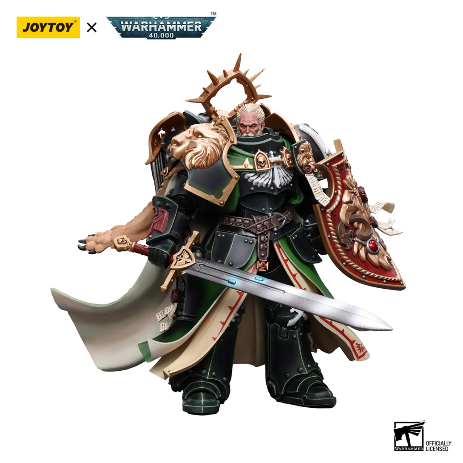 Action Figure Dark Angels Primarch Lion El'jonson Without Two Mysterious Watchers In The Dark 1 18 Joytoy Warhammer 40k In White Background