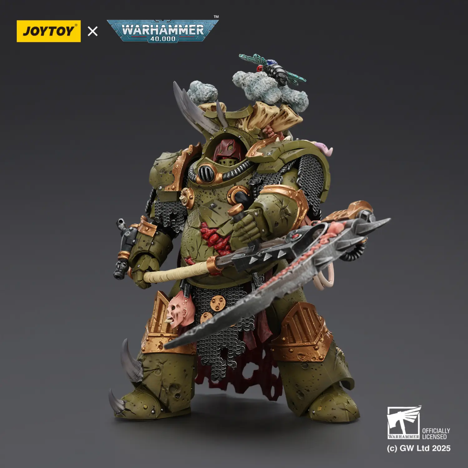 Action Figure Death Guard Deathshroud Terminator 1 With Manreaper And Plaguespurter Gauntlet 1 18 Joytoy Warhammer 40k 3