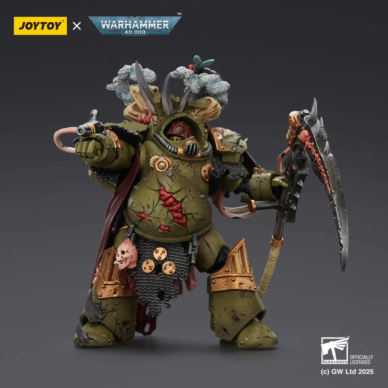 Action Figure Death Guard Deathshroud Terminator 1 With Manreaper And Plaguespurter Gauntlet 1 18 Joytoy Warhammer 40k 4