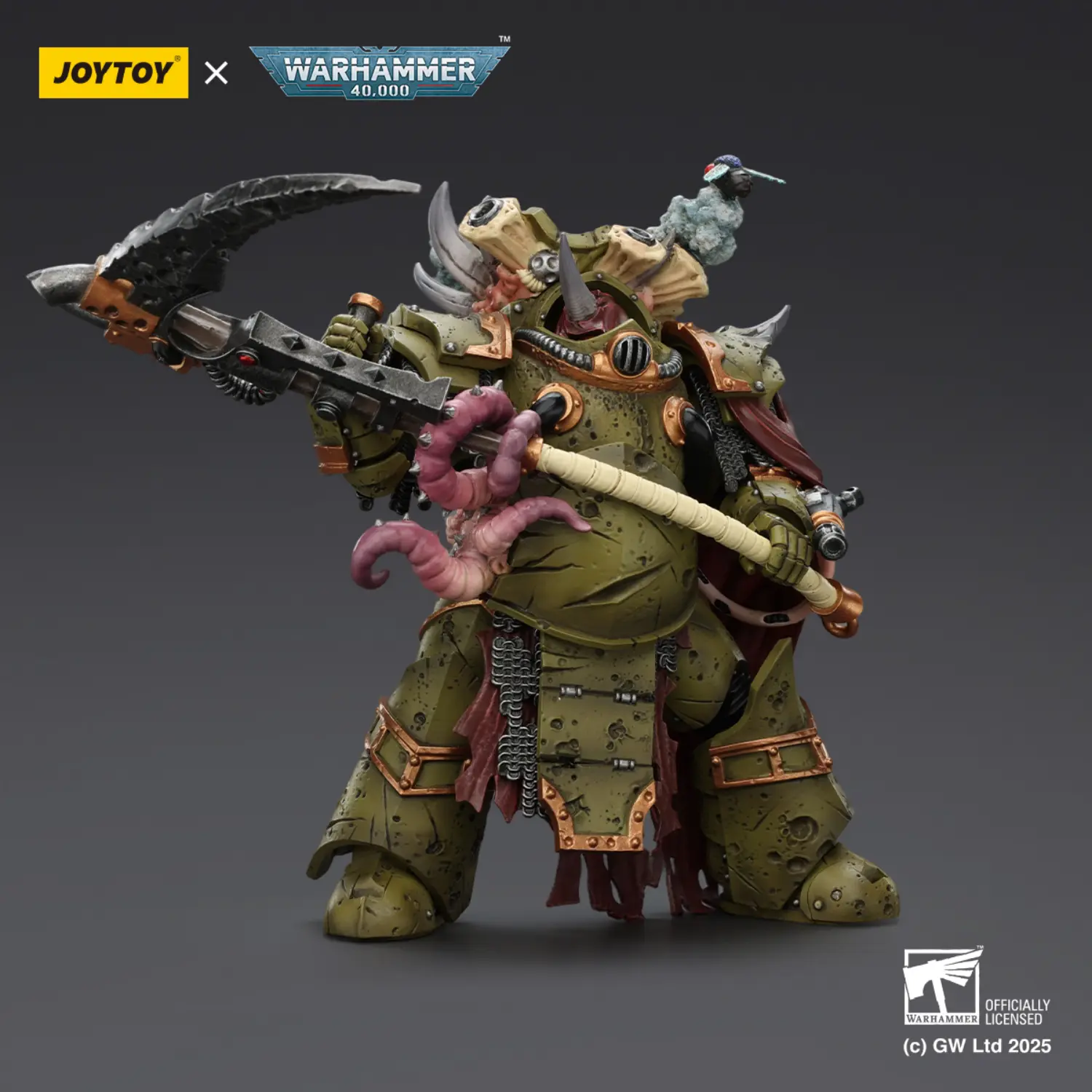 Action Figure - Death Guard Deathshroud Terminator 2 with Manreaper and Plaguespurter Gauntlet 1 18 - JOYTOY Warhammer 40K 3 Action Figure Death Guard Deathshroud Terminator 2 With Manreaper And Plaguespurter Gauntlet 1 18 Joytoy Warhammer 40k 3
