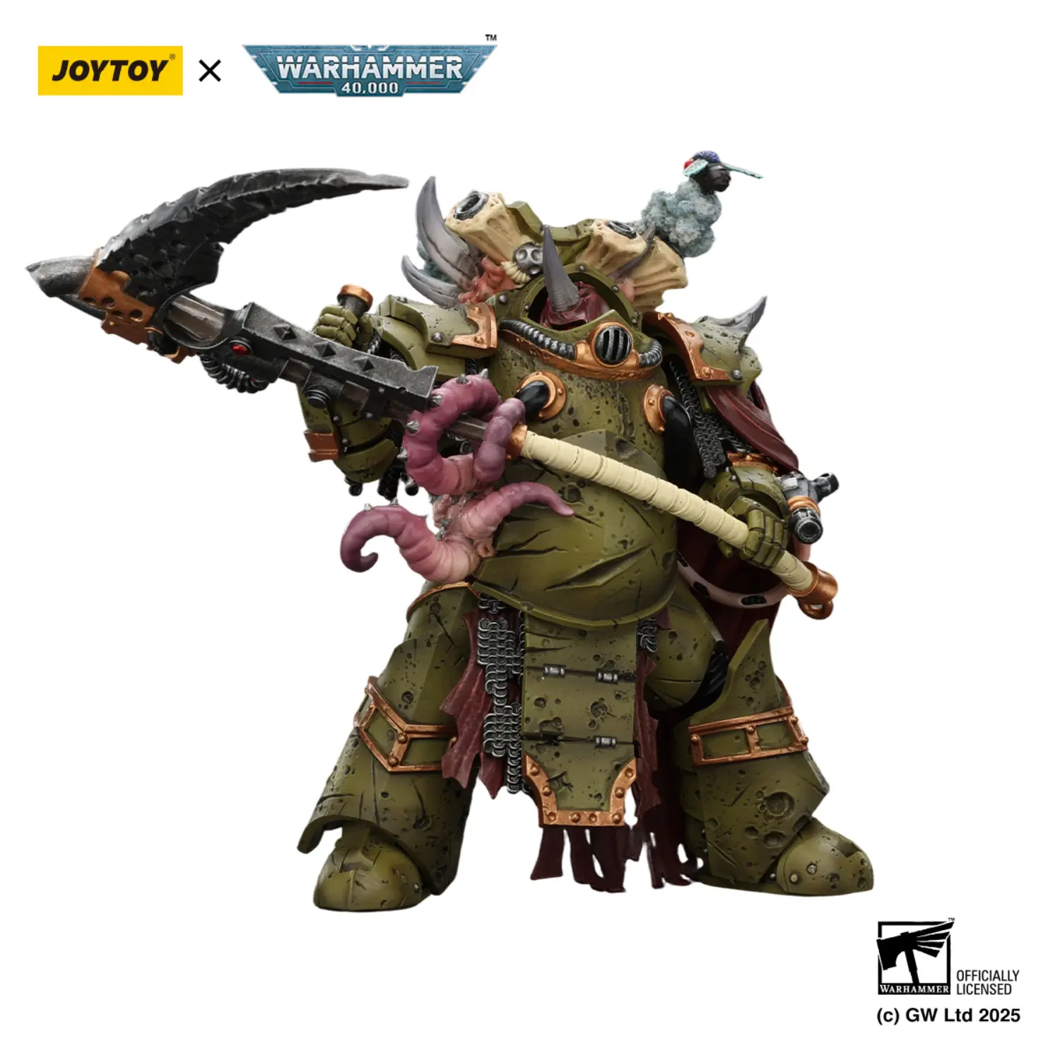 Action Figure - Death Guard Deathshroud Terminator 2 with Manreaper and Plaguespurter Gauntlet 1 18 - JOYTOY Warhammer 40K in white background 3 Action Figure Death Guard Deathshroud Terminator 2 With Manreaper And Plaguespurter Gauntlet 1 18 Joytoy Warhammer 40k In White Background 3
