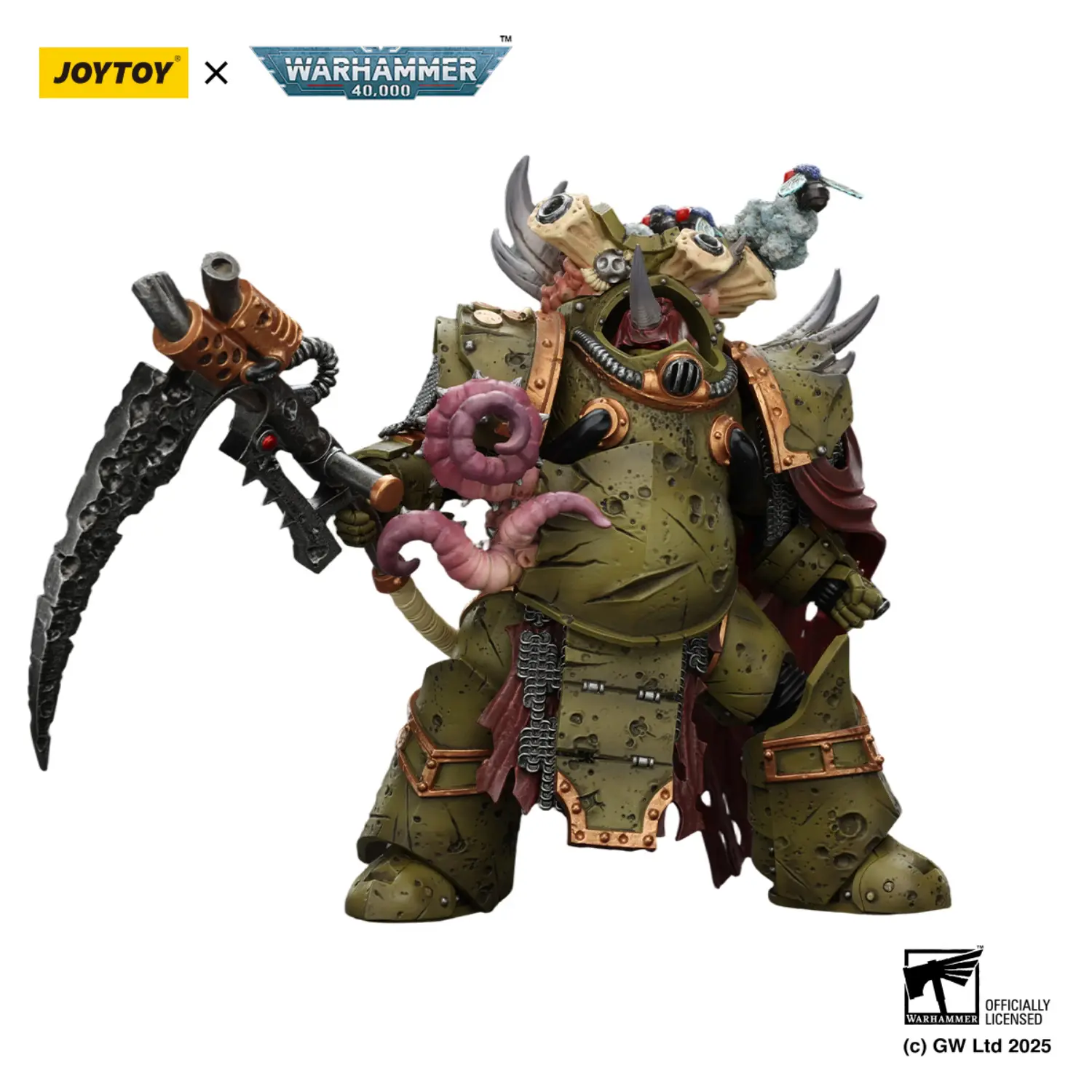 Action Figure - Death Guard Deathshroud Terminator 2 with Manreaper and Plaguespurter Gauntlet 1 18 - JOYTOY Warhammer 40K in white background 4 Action Figure Death Guard Deathshroud Terminator 2 With Manreaper And Plaguespurter Gauntlet 1 18 Joytoy Warhammer 40k In White Background 4