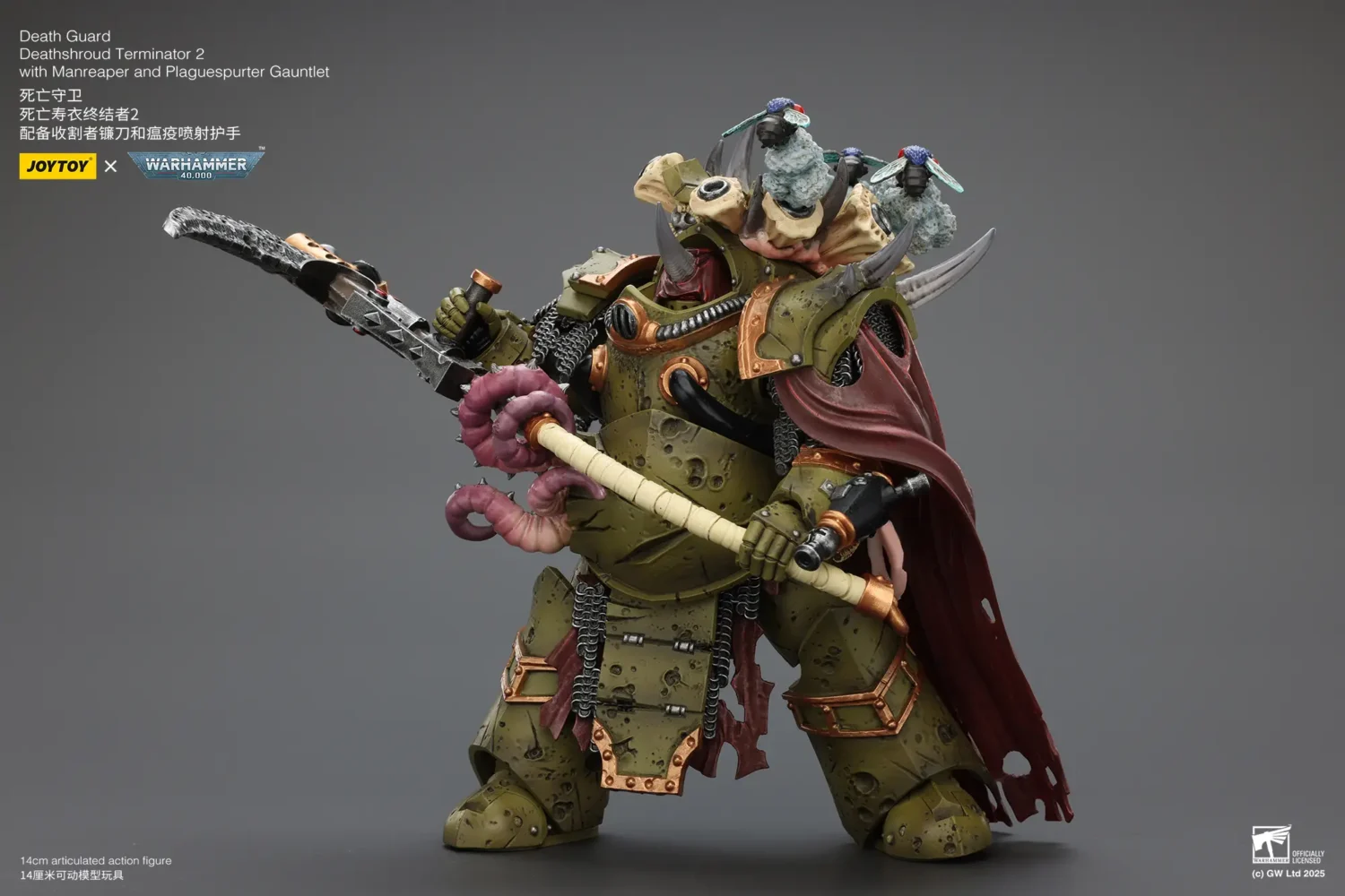 Action Figure - Death Guard Deathshroud Terminator 2 with Manreaper and Plaguespurter Gauntlet 1 18 - JOYTOY Warhammer 40K rectangle image 5 Action Figure Death Guard Deathshroud Terminator 2 With Manreaper And Plaguespurter Gauntlet 1 18 Joytoy Warhammer 40k Rectangle Image 5