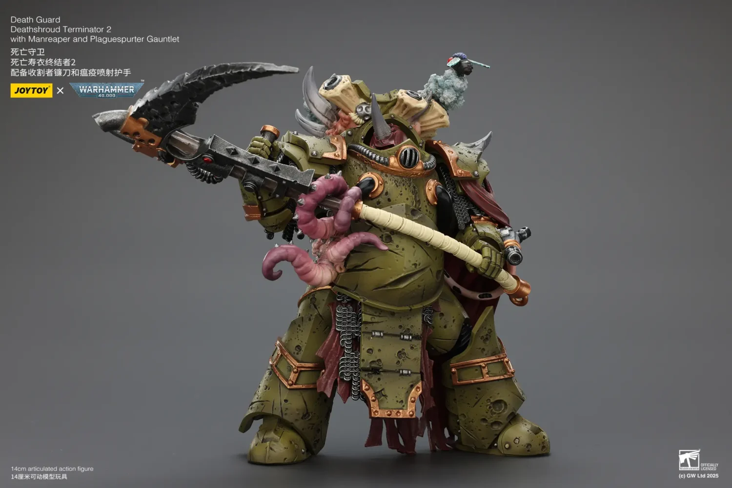 Action Figure - Death Guard Deathshroud Terminator 2 with Manreaper and Plaguespurter Gauntlet 1 18 - JOYTOY Warhammer 40K rectangle image 6 Action Figure Death Guard Deathshroud Terminator 2 With Manreaper And Plaguespurter Gauntlet 1 18 Joytoy Warhammer 40k Rectangle Image 6