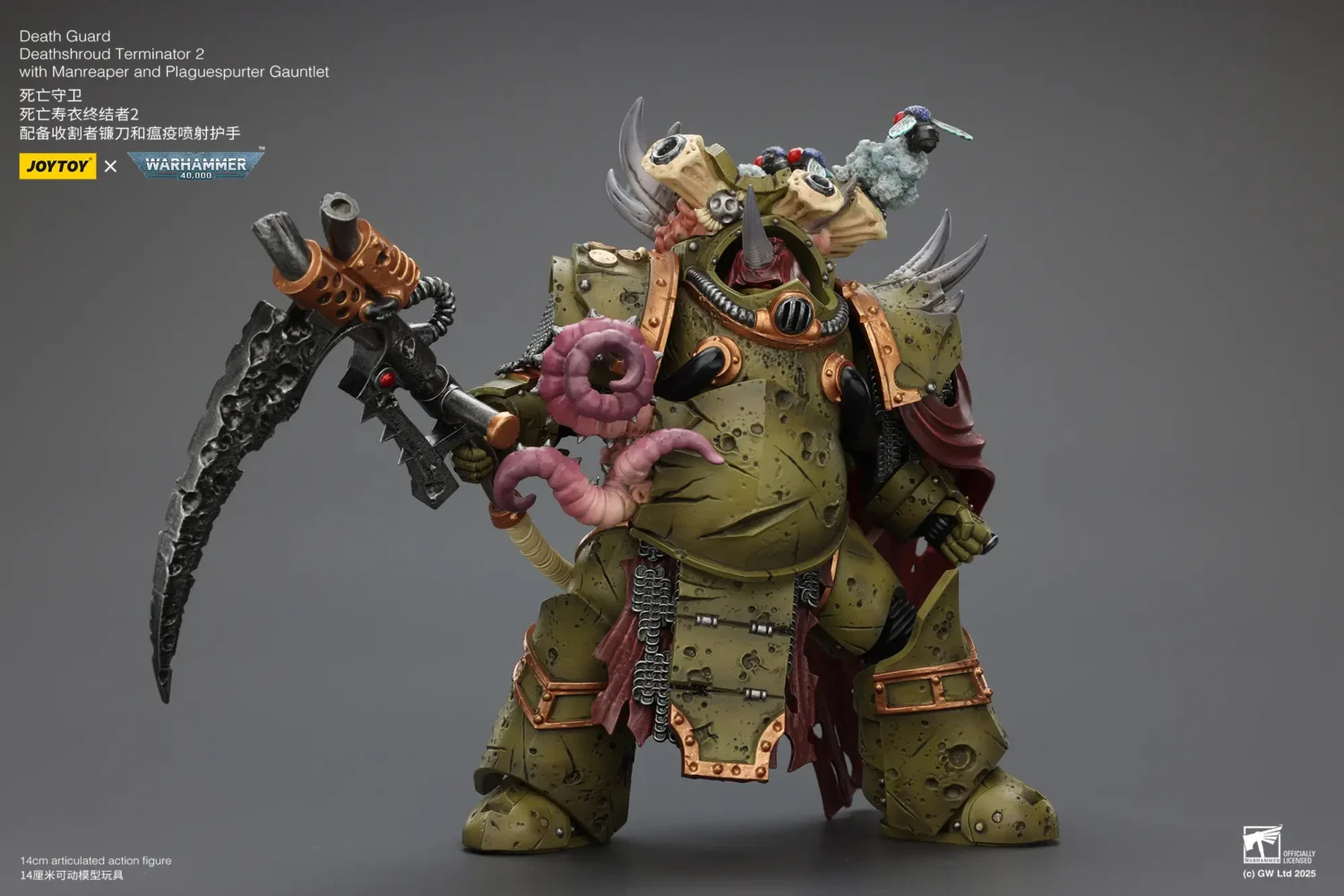 Action Figure - Death Guard Deathshroud Terminator 2 with Manreaper and Plaguespurter Gauntlet 1 18 - JOYTOY Warhammer 40K rectangle image 7 Action Figure Death Guard Deathshroud Terminator 2 With Manreaper And Plaguespurter Gauntlet 1 18 Joytoy Warhammer 40k Rectangle Image 7