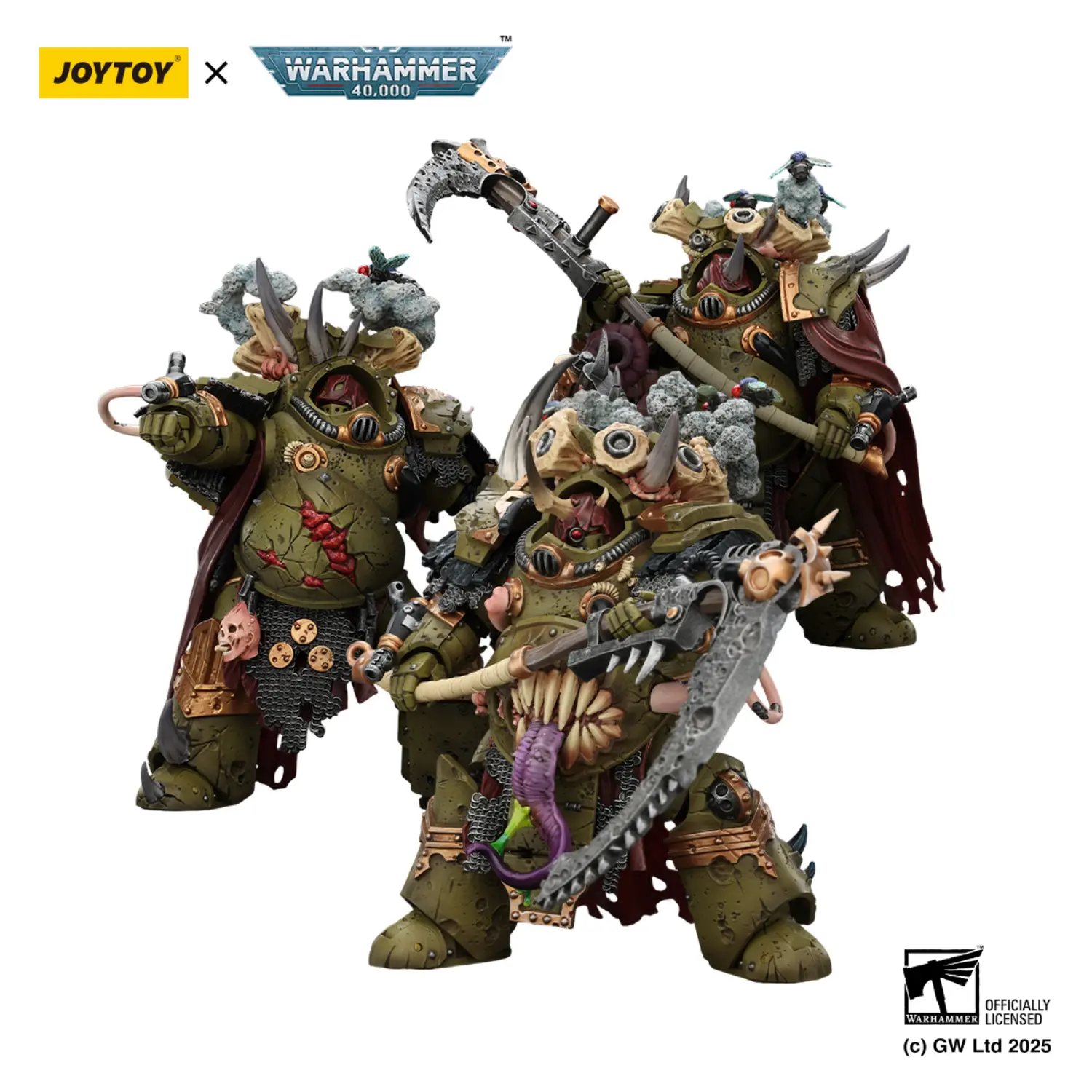 Action Figure Death Guard Deathshroud Terminators 1 18 Joytoy Warhammer 40k In White Background