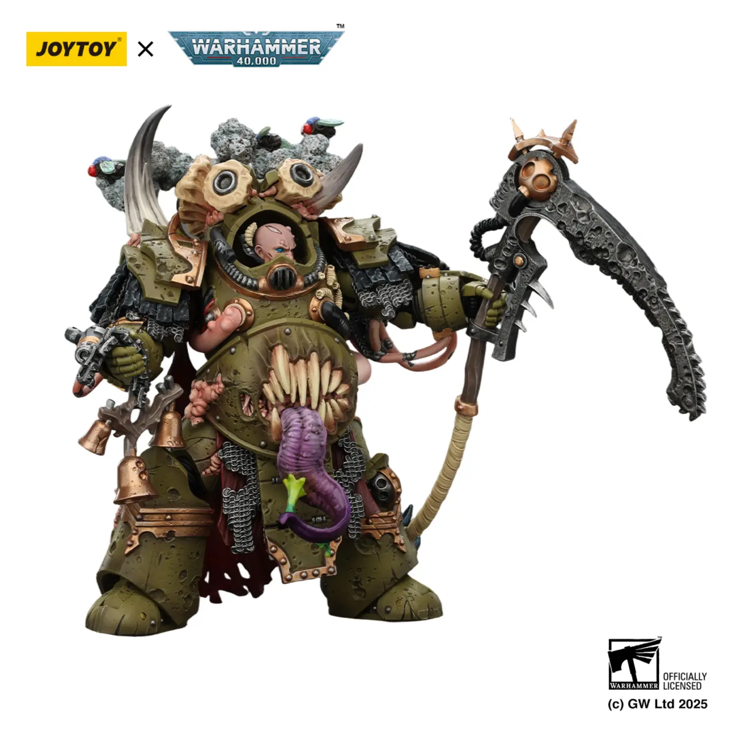 Action Figure - Death Guard Deathshroud Terminators Champion with Manreaper and Plaguespurter Gauntlets 1 18 - JOYTOY Warhammer 40K in white background 4 Action Figure Death Guard Deathshroud Terminators Champion With Manreaper And Plaguespurter Gauntlets 1 18 Joytoy Warhammer 40k In White Background 4