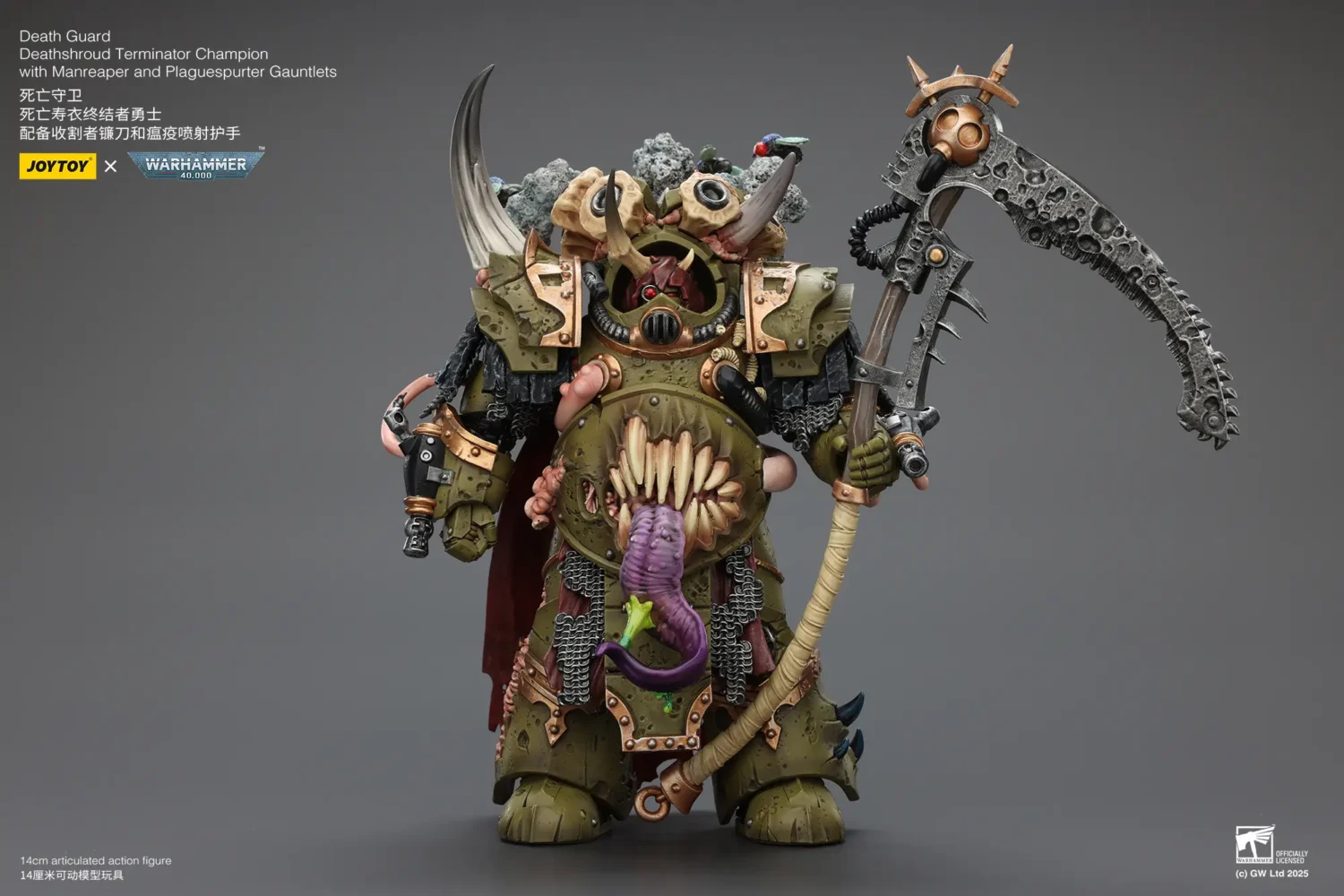 Action Figure - Death Guard Deathshroud Terminators Champion with Manreaper and Plaguespurter Gauntlets 1 18 - JOYTOY Warhammer 40K rectangle image 2 Action Figure Death Guard Deathshroud Terminators Champion With Manreaper And Plaguespurter Gauntlets 1 18 Joytoy Warhammer 40k Rectangle Image 2