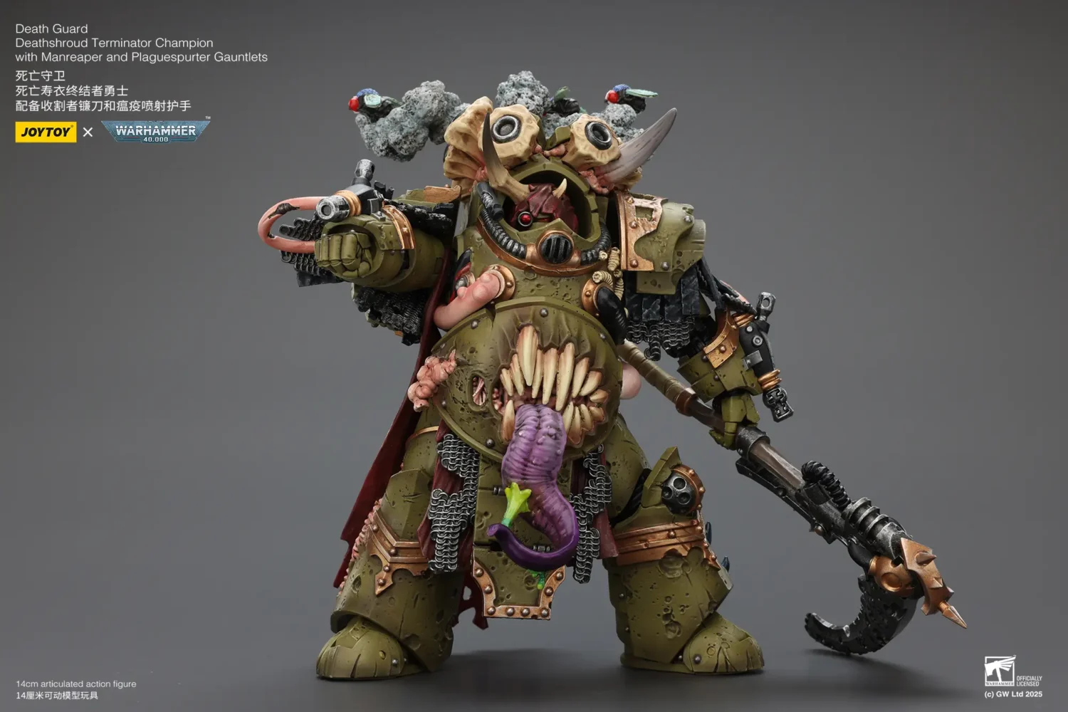 Action Figure - Death Guard Deathshroud Terminators Champion with Manreaper and Plaguespurter Gauntlets 1 18 - JOYTOY Warhammer 40K rectangle image 5 Action Figure Death Guard Deathshroud Terminators Champion With Manreaper And Plaguespurter Gauntlets 1 18 Joytoy Warhammer 40k Rectangle Image 5