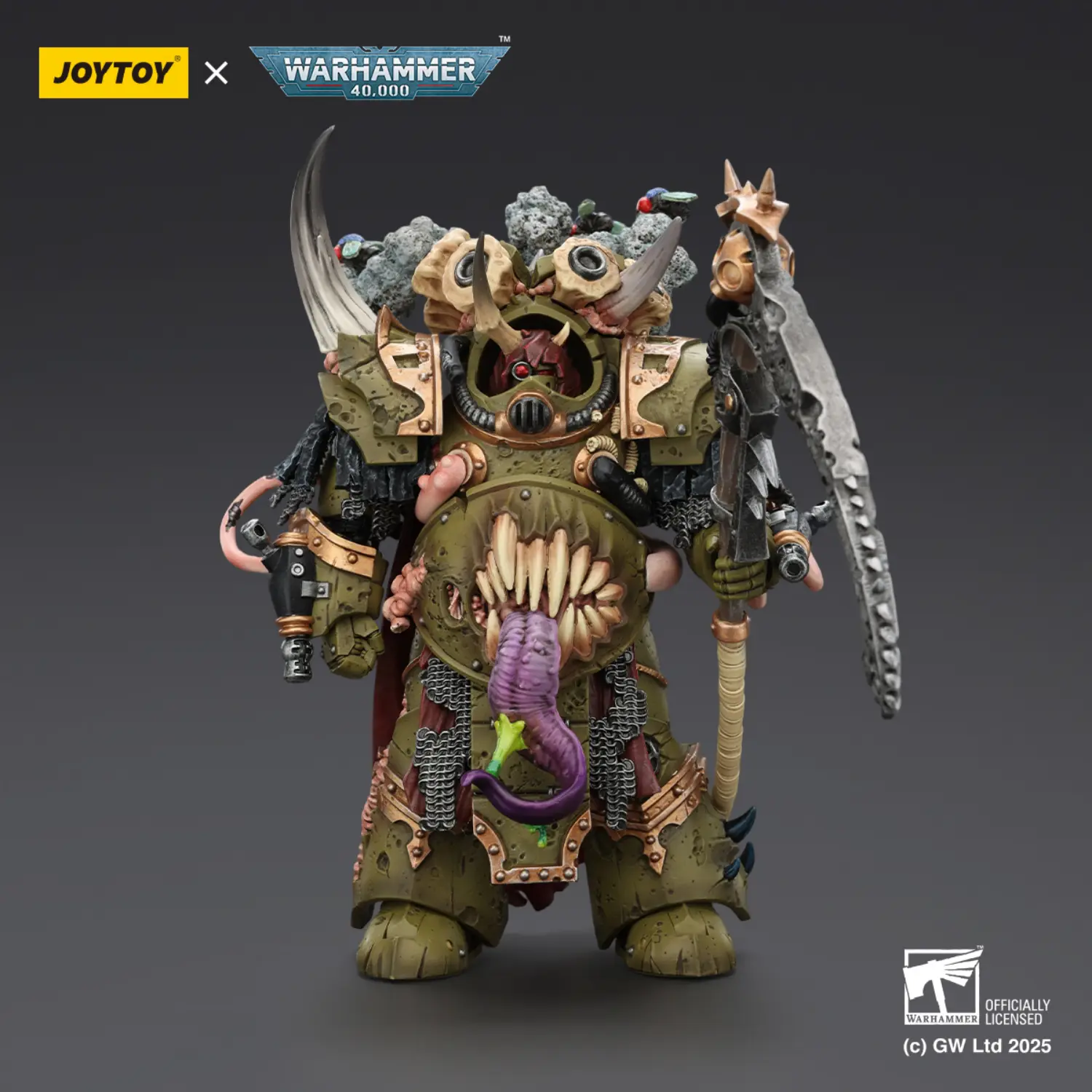 Action Figure - Death Guard Deathshroud Terminators Champion with Manreaper and Plaguespurter Gauntlets 1 18 - JOYTOY Warhammer 40K Action Figure Death Guard Deathshroud Terminators Champion With Manreaper And Plaguespurter Gauntlets 1 18 Joytoy Warhammer 40k