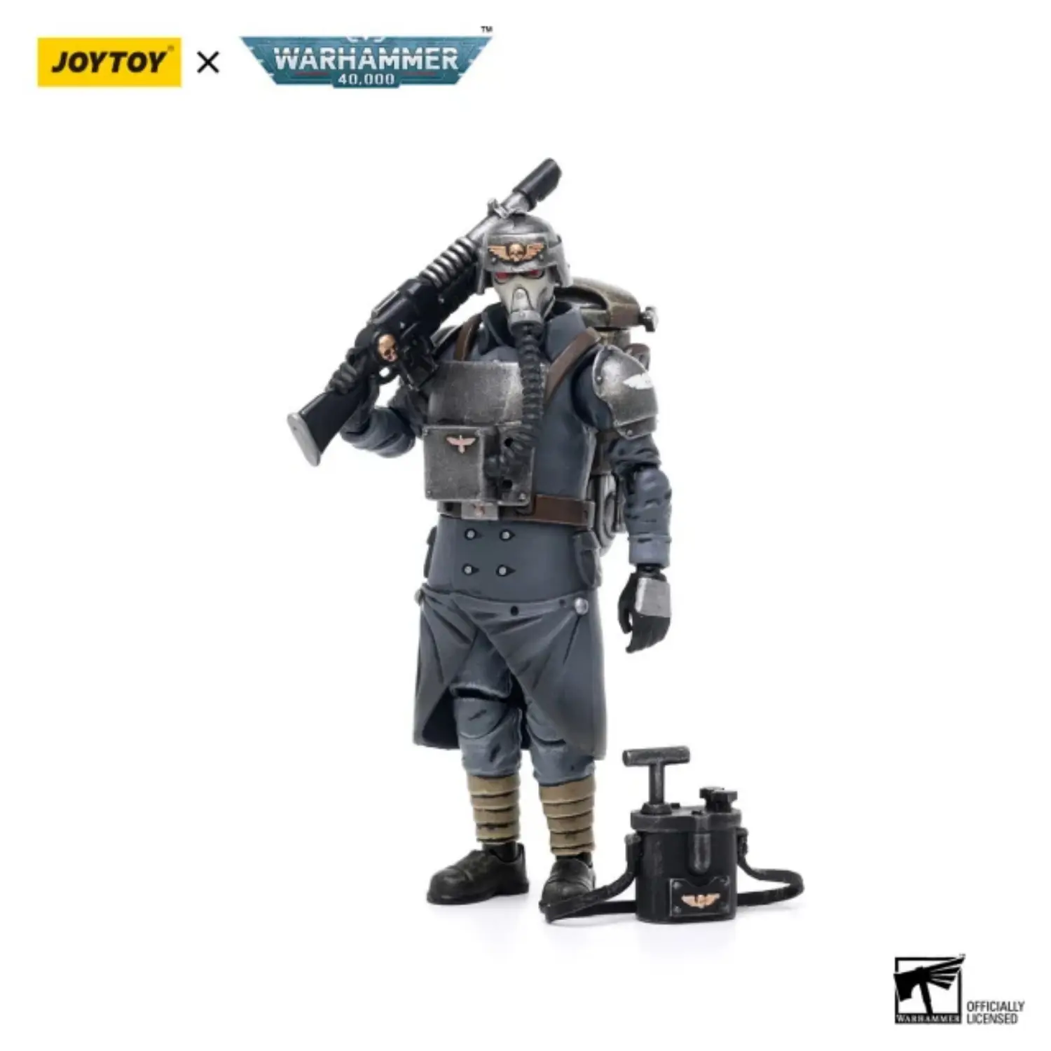 Action Figure Demolitions Specialist Astra Militarum Death Korps Of Krieg Veteran Squad Guardsman 1 18 Joytoy Warhammer 40k In White Background