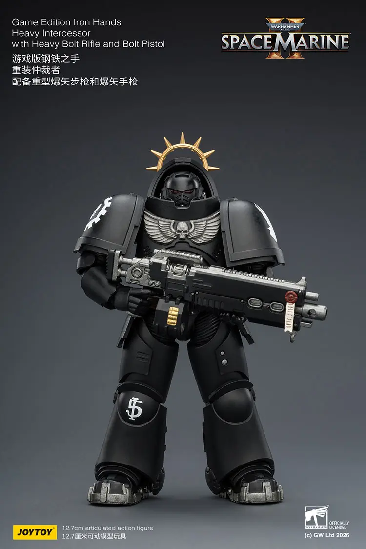 Action Figure - Game Edition Iron Hands Heavy Intercessor with Heavy Bolt Rifle and Bolt Pistol 1 18 - JOYTOY Warhammer 40K rectangle image 1 Action Figure Game Edition Iron Hands Heavy Intercessor With Heavy Bolt Rifle And Bolt Pistol 1 18 Joytoy Warhammer 40k Rectangle Image 1