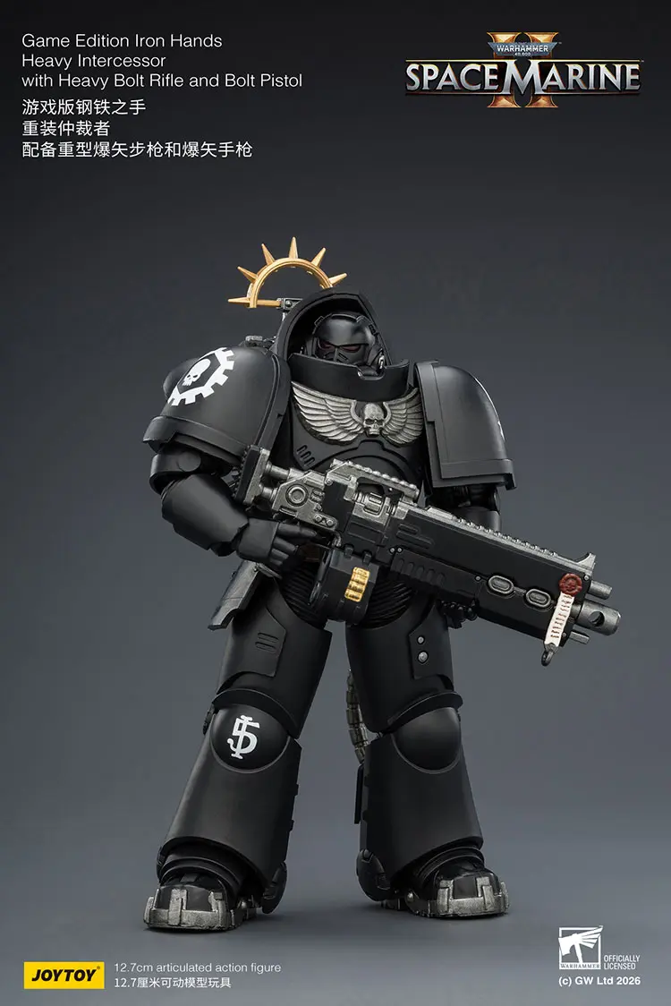 Action Figure - Game Edition Iron Hands Heavy Intercessor with Heavy Bolt Rifle and Bolt Pistol 1 18 - JOYTOY Warhammer 40K rectangle image 2 Action Figure Game Edition Iron Hands Heavy Intercessor With Heavy Bolt Rifle And Bolt Pistol 1 18 Joytoy Warhammer 40k Rectangle Image 2
