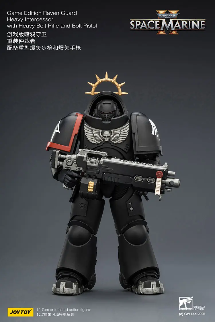 Action Figure - Game Edition Raven Guard Heavy Intercessor with Heavy Bolt Rifle and Bolt Pistol 1 18 - JOYTOY Warhammer 40K rectangle image 1 Action Figure Game Edition Raven Guard Heavy Intercessor With Heavy Bolt Rifle And Bolt Pistol 1 18 Joytoy Warhammer 40k Rectangle Image 1