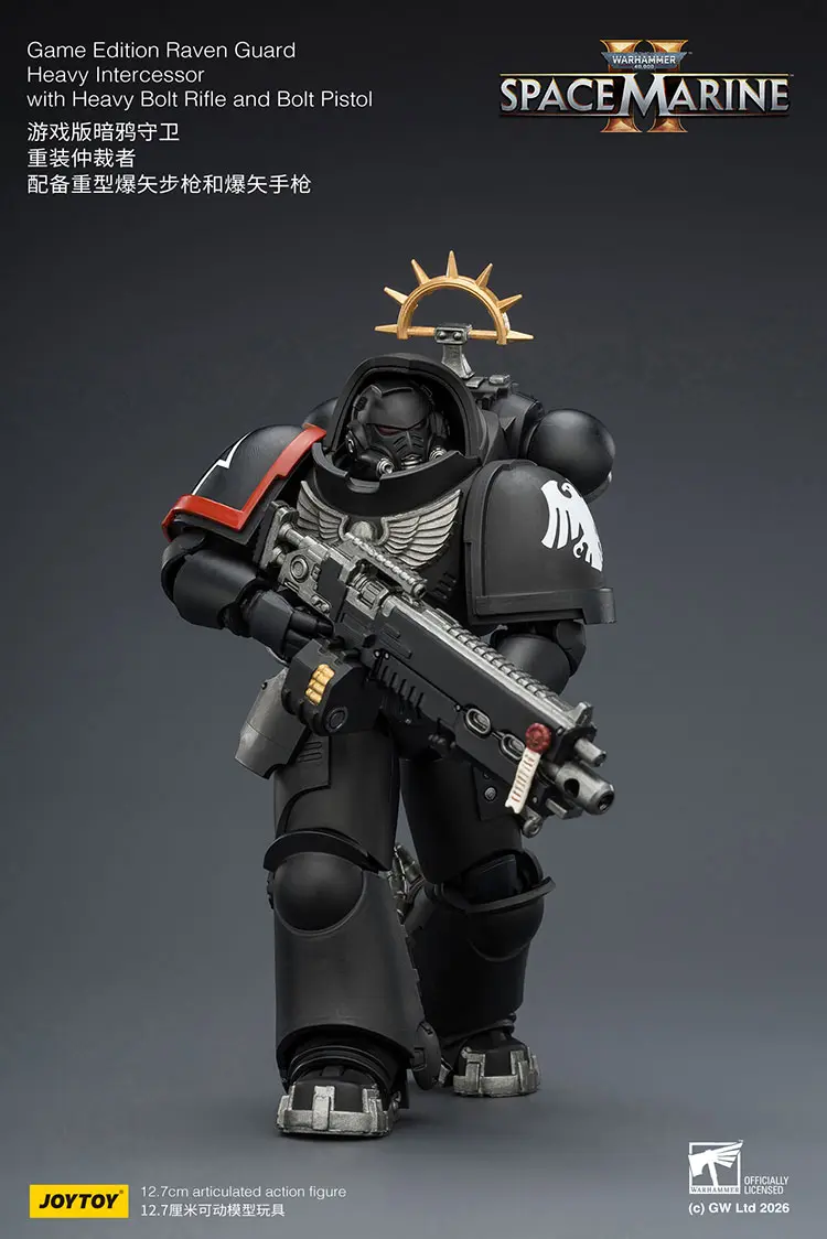 Action Figure - Game Edition Raven Guard Heavy Intercessor with Heavy Bolt Rifle and Bolt Pistol 1 18 - JOYTOY Warhammer 40K rectangle image 5 Action Figure Game Edition Raven Guard Heavy Intercessor With Heavy Bolt Rifle And Bolt Pistol 1 18 Joytoy Warhammer 40k Rectangle Image 5