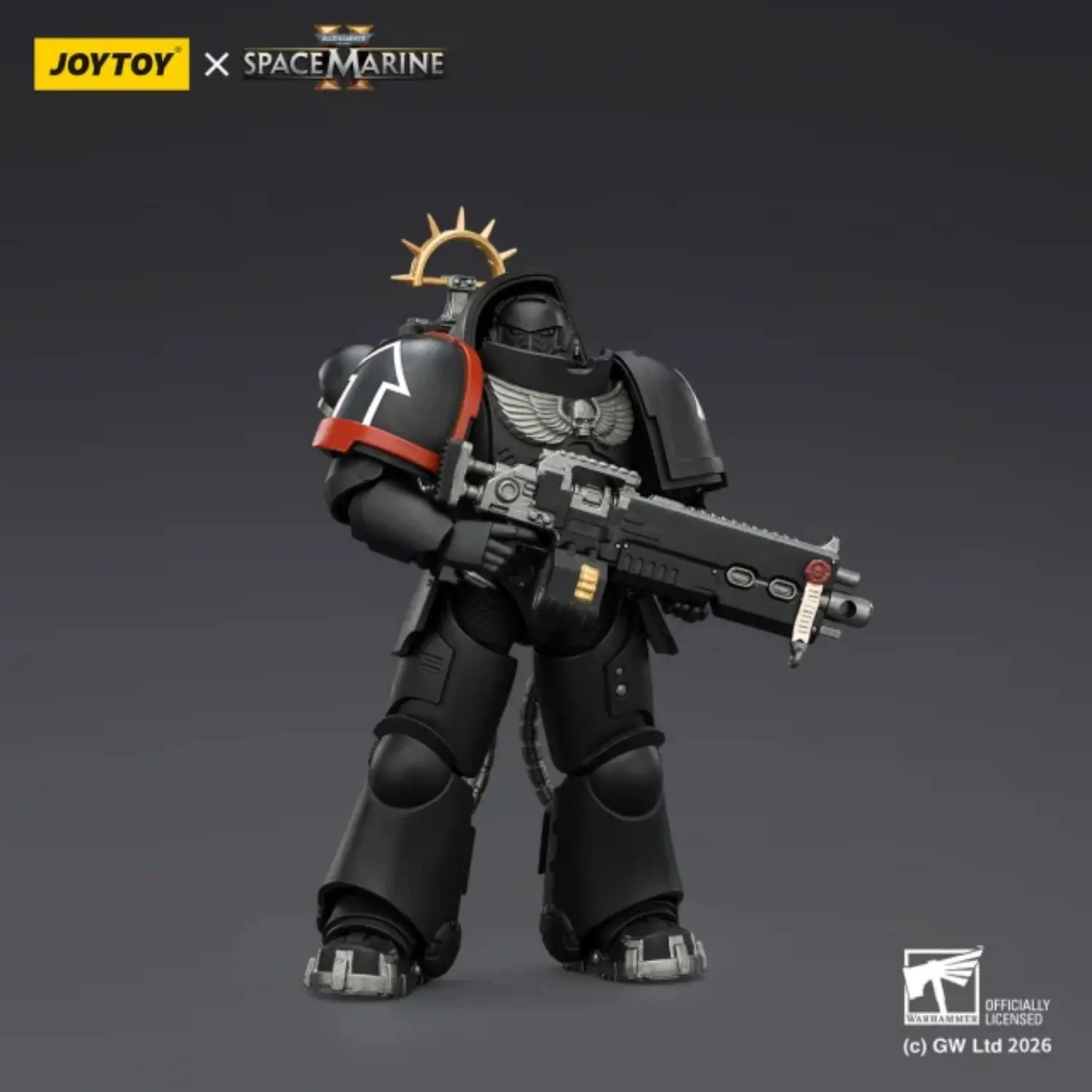 Action Figure - Game Edition Raven Guard Heavy Intercessor with Heavy Bolt Rifle and Bolt Pistol 1 18 - JOYTOY Warhammer 40K Action Figure Game Edition Raven Guard Heavy Intercessor With Heavy Bolt Rifle And Bolt Pistol 1 18 Joytoy Warhammer 40k
