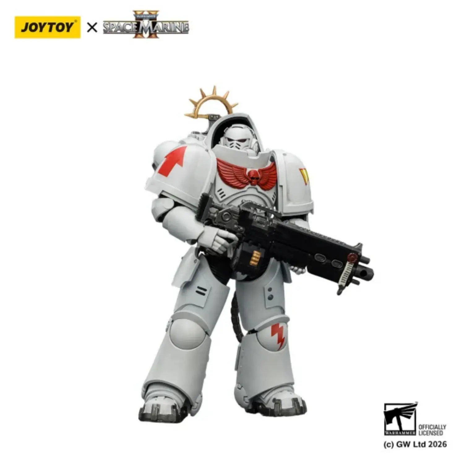 Action Figure - Game Edition White Scars Heavy Intercessor with Heavy Bolt Rifle and Bolt Pistol 1 18 - JOYTOY Warhammer 40K in white background 3 Action Figure Game Edition White Scars Heavy Intercessor With Heavy Bolt Rifle And Bolt Pistol 1 18 Joytoy Warhammer 40k In White Background 3