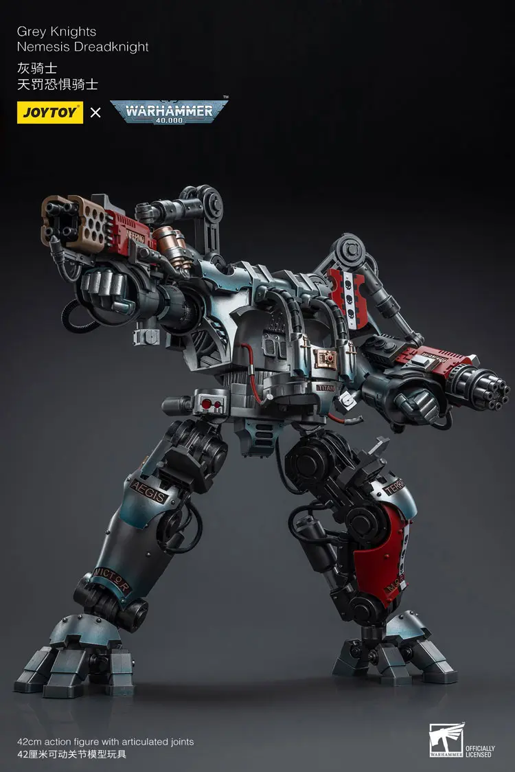 Action Figure Grey Knights Nemesis Dreadknight With The Grey Knight Pilot 1 18 Joytoy Warhammer 40k Rectangle Image 101