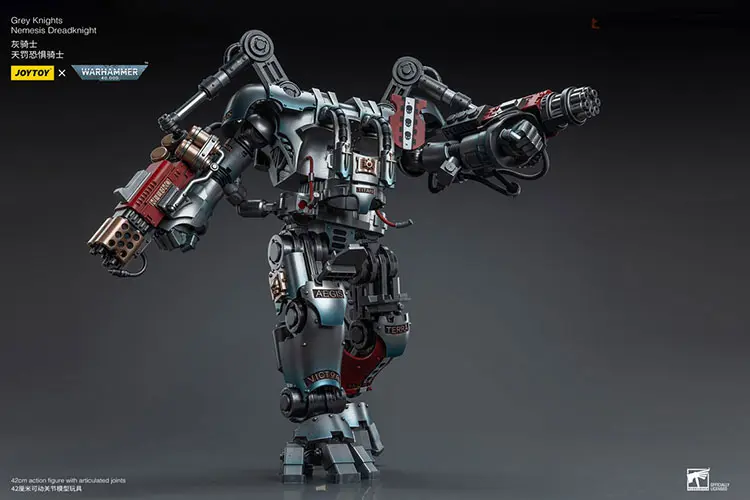 Action Figure Grey Knights Nemesis Dreadknight With The Grey Knight Pilot 1 18 Joytoy Warhammer 40k Rectangle Image 121