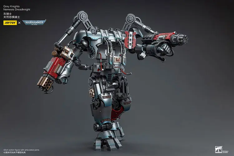 Action Figure Grey Knights Nemesis Dreadknight With The Grey Knight Pilot 1 18 Joytoy Warhammer 40k Rectangle Image 131