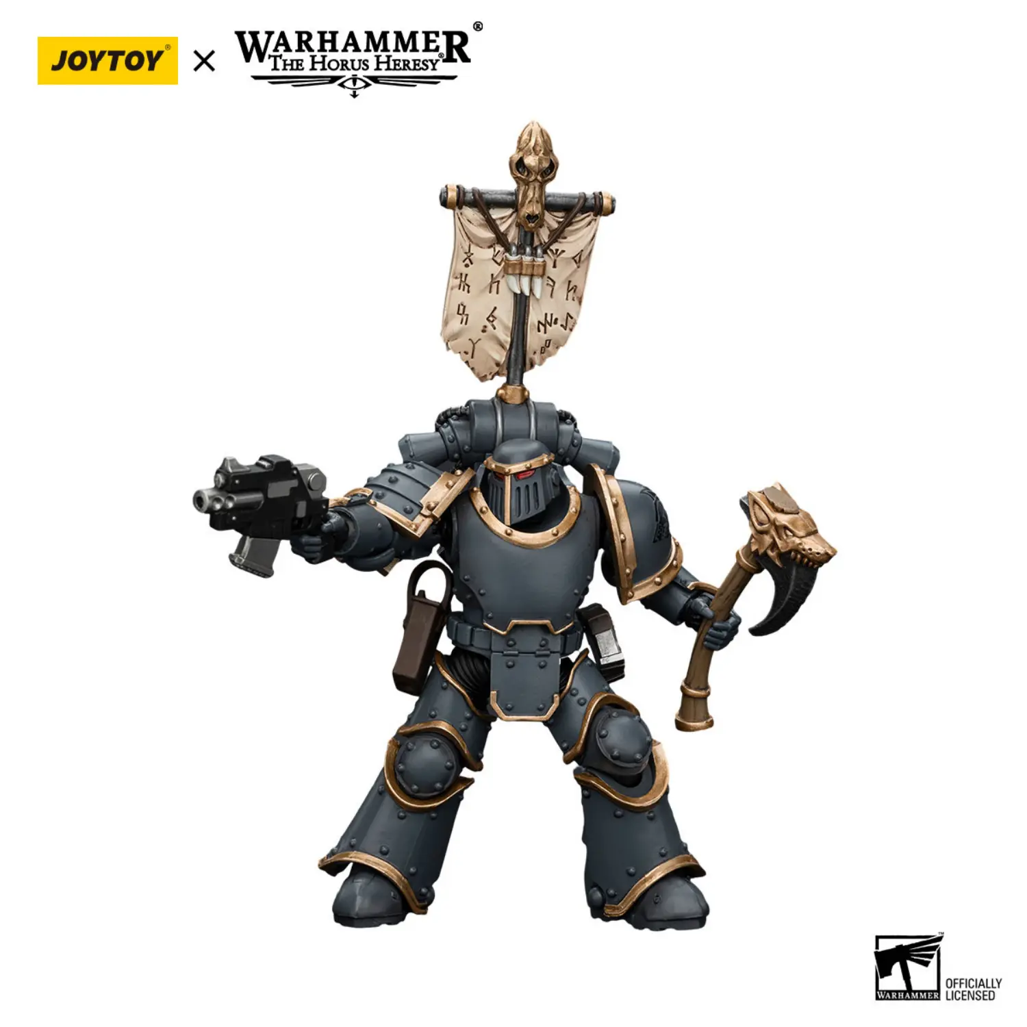 Action Figure - Grey Slayer with Legion Vexilla Space Wolves Grey Slayer Pack 1 18 - JOTYOY Warhammer The Horus Heresy in white background 2 Action Figure Grey Slayer With Legion Vexilla Space Wolves Grey Slayer Pack 1 18 Jotyoy Warhammer The Horus Heresy In White Background 2