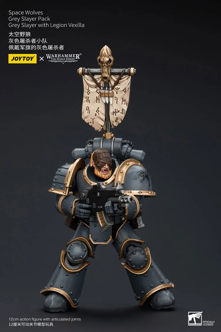 Action Figure - Grey Slayer with Legion Vexilla Space Wolves Grey Slayer Pack 1 18 - JOTYOY Warhammer The Horus Heresy rectangle image 3 Action Figure Grey Slayer With Legion Vexilla Space Wolves Grey Slayer Pack 1 18 Jotyoy Warhammer The Horus Heresy Rectangle Image 3