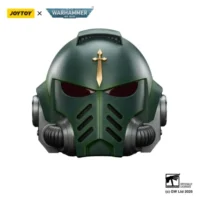 Action Figure Helmet - Dark Angels MkX 1 1 Life-Size Wearable Replica - JOYTOY Warhammer 40K in white background Action Figure Helmet Dark Angels Mkx 1 1 Life Size Wearable Replica Joytoy Warhammer 40k In White Background