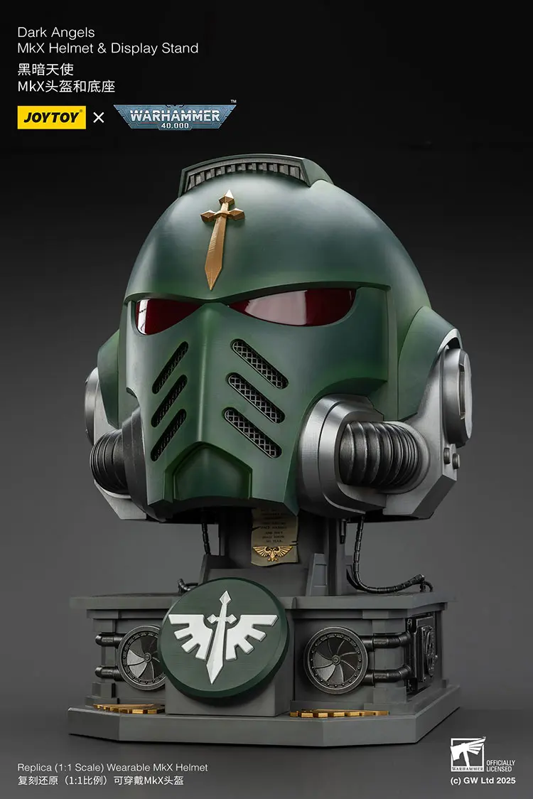 Action Figure Helmet - Dark Angels MkX 1 1 Life-Size Wearable Replica and Display Stand - JOYTOY Warhammer 40K rectangle image 3 Action Figure Helmet Dark Angels Mkx 1 1 Life Size Wearable Replica And Display Stand Joytoy Warhammer 40k Rectangle Image 3