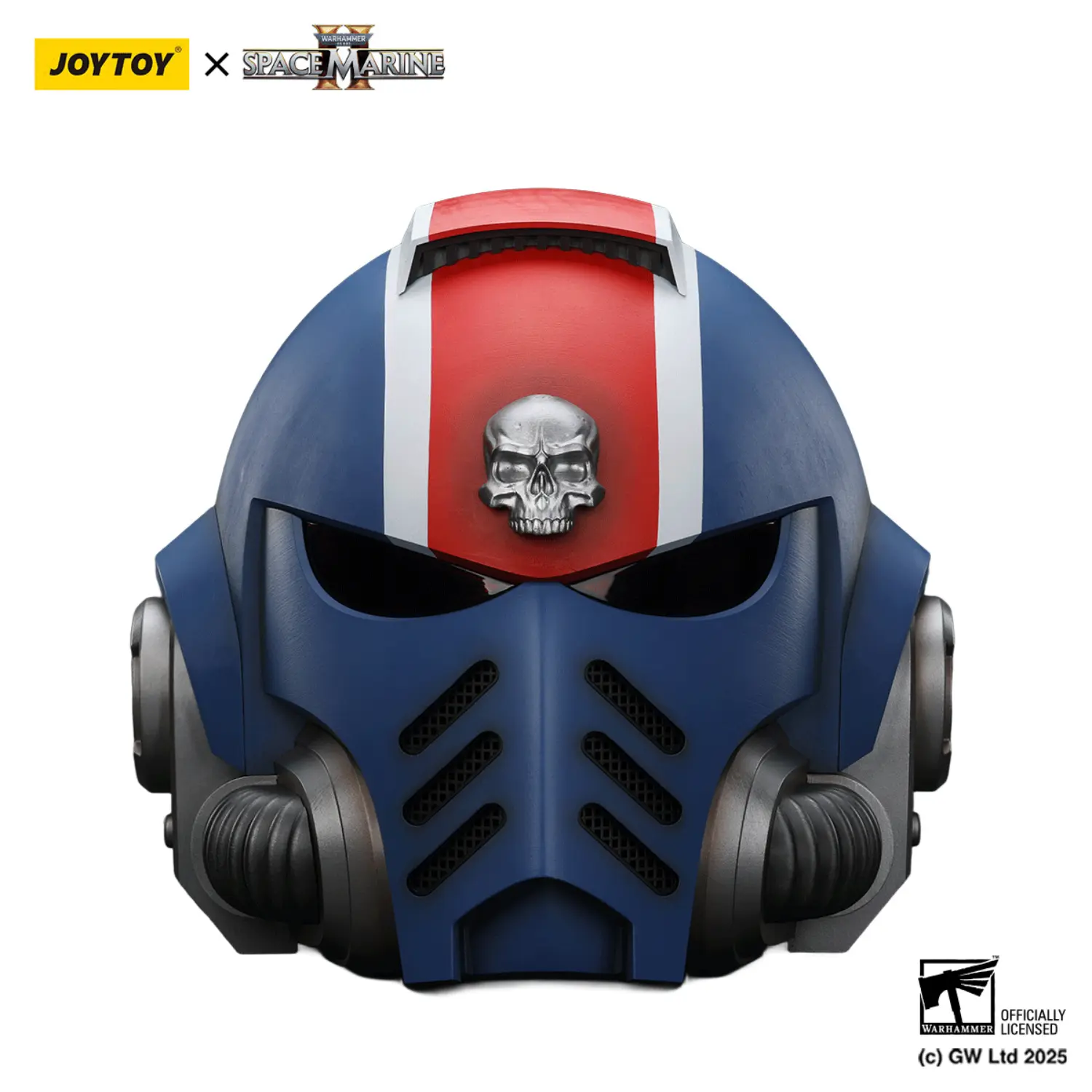 Action Figure Helmet - Ultramarines Lieutenant Titus MkX 1 1 Life-Size Wearable Replica - JOYTOY Warhammer 40K in white background 1 Action Figure Helmet Ultramarines Lieutenant Titus Mkx 1 1 Life Size Wearable Replica Joytoy Warhammer 40k In White Background 1