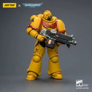 Action Figure - JOYTOY Imperial Fists Intercessor with Bolt Rifle, Bolt Pistol and Chainsword 1/18 - Warhammer 40K