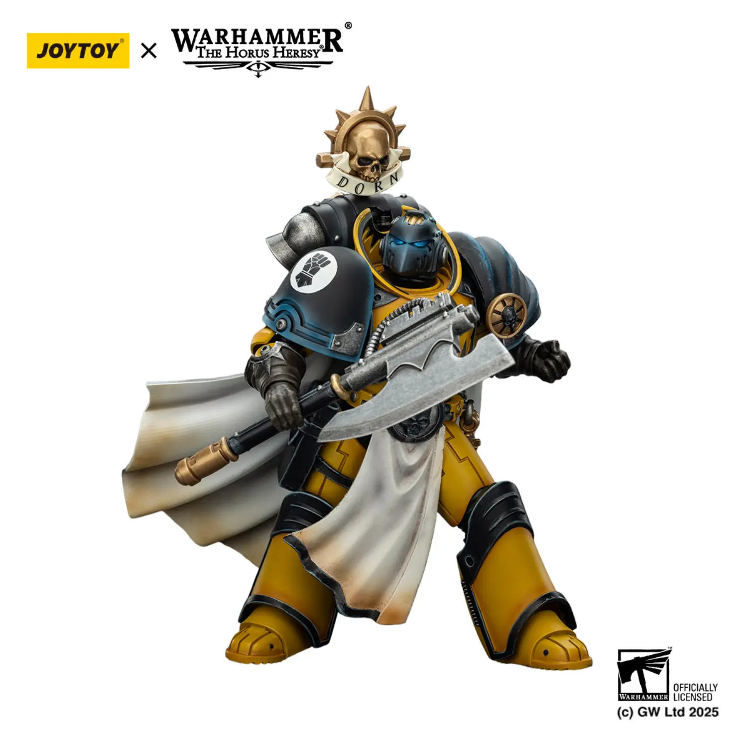 Action Figure - Imperial Fists Librarian Consul with Force Axe and Bolt Pistol 1 18 - JOTYOY Warhammer The Horus Heresy in white background 4 Action Figure Imperial Fists Librarian Consul With Force Axe And Bolt Pistol 1 18 Jotyoy Warhammer The Horus Heresy In White Background 4
