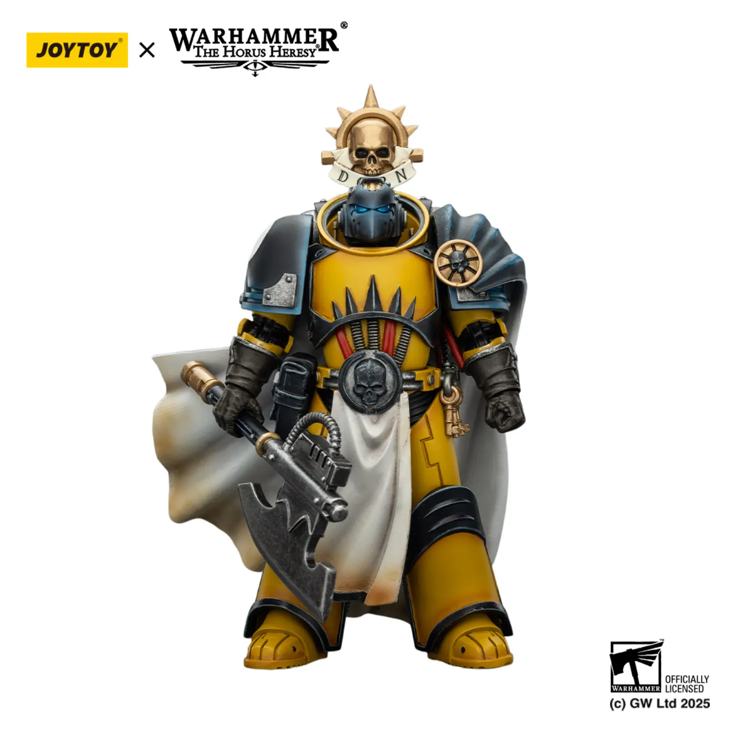 Action Figure - Imperial Fists Librarian Consul with Force Axe and Bolt Pistol 1 18 - JOTYOY Warhammer The Horus Heresy in white background Action Figure Imperial Fists Librarian Consul With Force Axe And Bolt Pistol 1 18 Jotyoy Warhammer The Horus Heresy In White Background