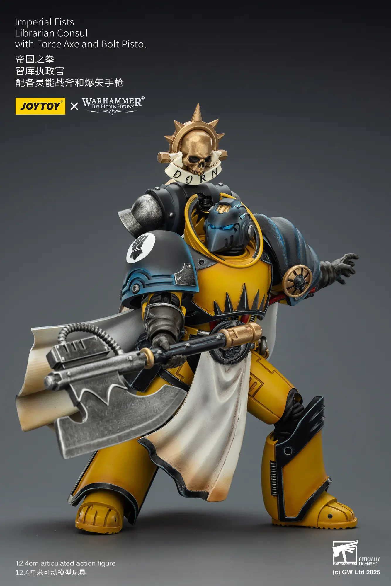 Action Figure - Imperial Fists Librarian Consul with Force Axe and Bolt Pistol 1 18 - JOTYOY Warhammer The Horus Heresy rectangle image 8 Action Figure Imperial Fists Librarian Consul With Force Axe And Bolt Pistol 1 18 Jotyoy Warhammer The Horus Heresy Rectangle Image 8