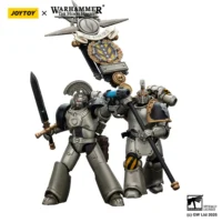 Action Figure Iron Warriors Command Squad Chosen & Mkvi Tactical Sergeant 1 18 Jotyoy Warhammer The Horus Heresy In White Background