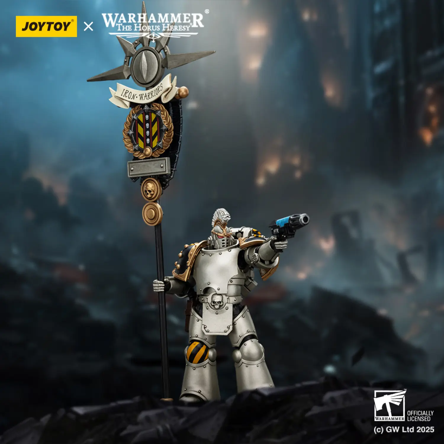 Action Figure - Iron Warriors Command Squad Chosen with Legion Standard 1 18 - JOTYOY Warhammer The Horus Heresy in battle filelds Action Figure Iron Warriors Command Squad Chosen With Legion Standard 1 18 Jotyoy Warhammer The Horus Heresy In Battle Filelds