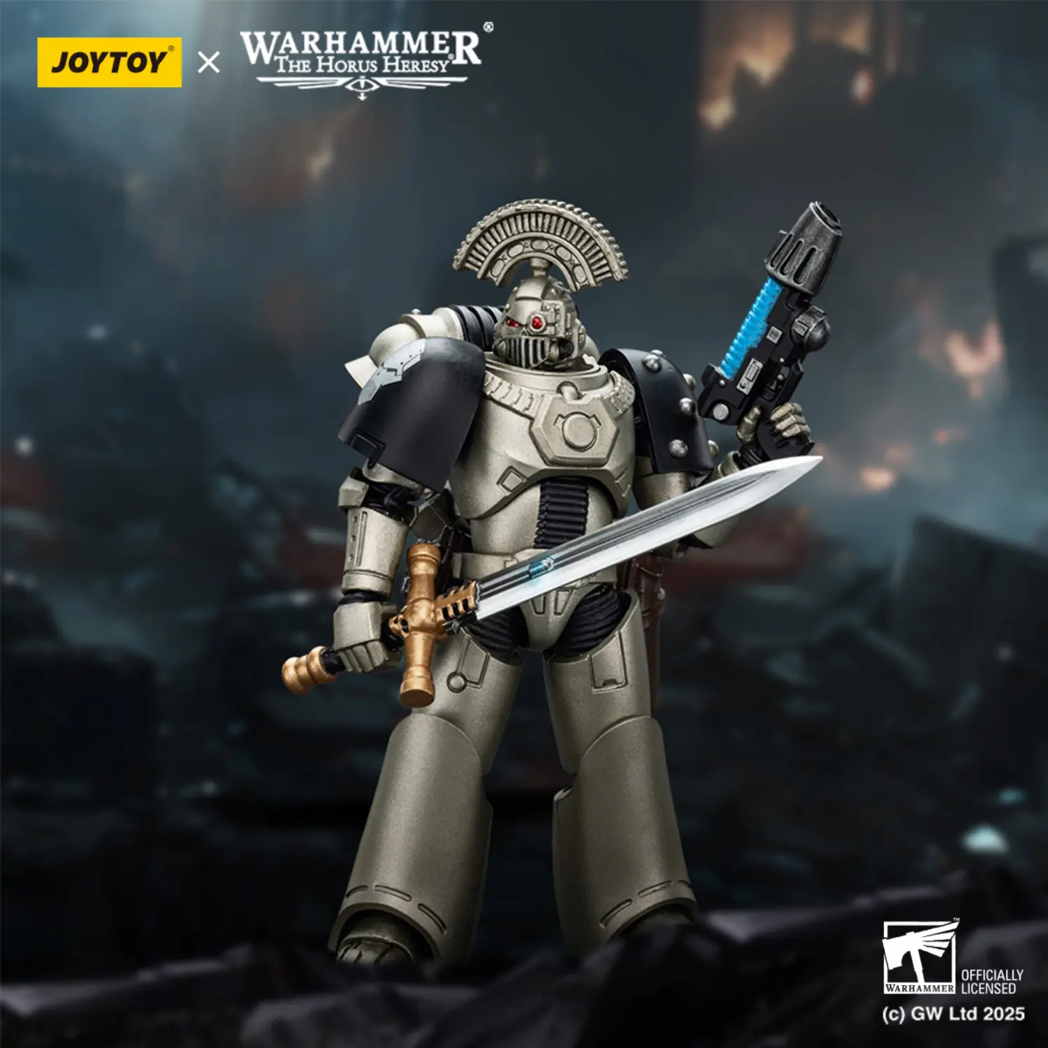 Action Figure - Iron Warriors MKVI Tactical Sergeant with Power Sword and Plasma Pistol 1 18 - JOTYOY Warhammer The Horus Heresy in battle fields Action Figure Iron Warriors Mkvi Tactical Sergeant With Power Sword And Plasma Pistol 1 18 Jotyoy Warhammer The Horus Heresy In Battle Fields