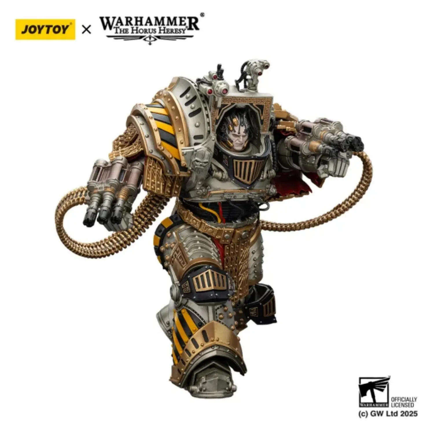 Action Figure Iron Warriors Perturabo, Primarch Of The Ivth Legion 1 18 Jotyoy Warhammer The Horus Heresy In White Background 3