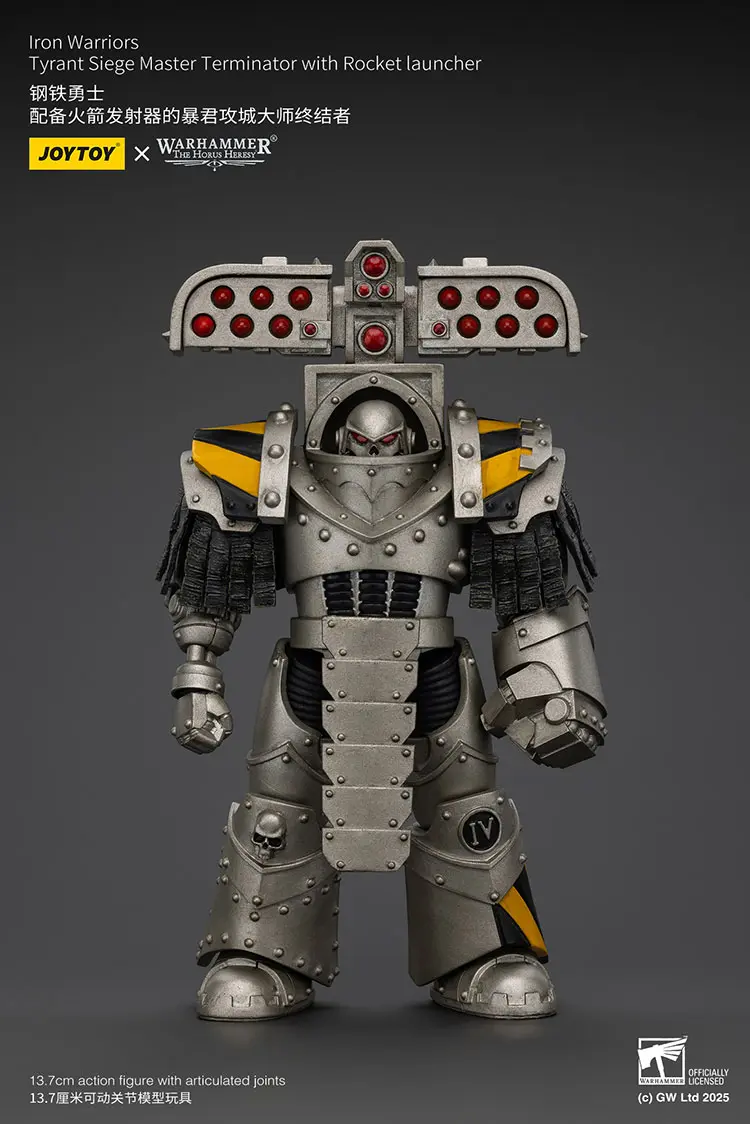 Action Figure Iron Warriors Tyrant Siege Master Terminator With Rocket Launcher 1 18 Jotyoy Warhammer The Horus Heresy Rectangle Image 1