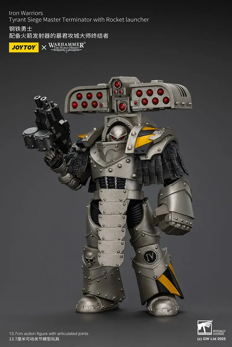 Action Figure Iron Warriors Tyrant Siege Master Terminator With Rocket Launcher 1 18 Jotyoy Warhammer The Horus Heresy Rectangle Image 3