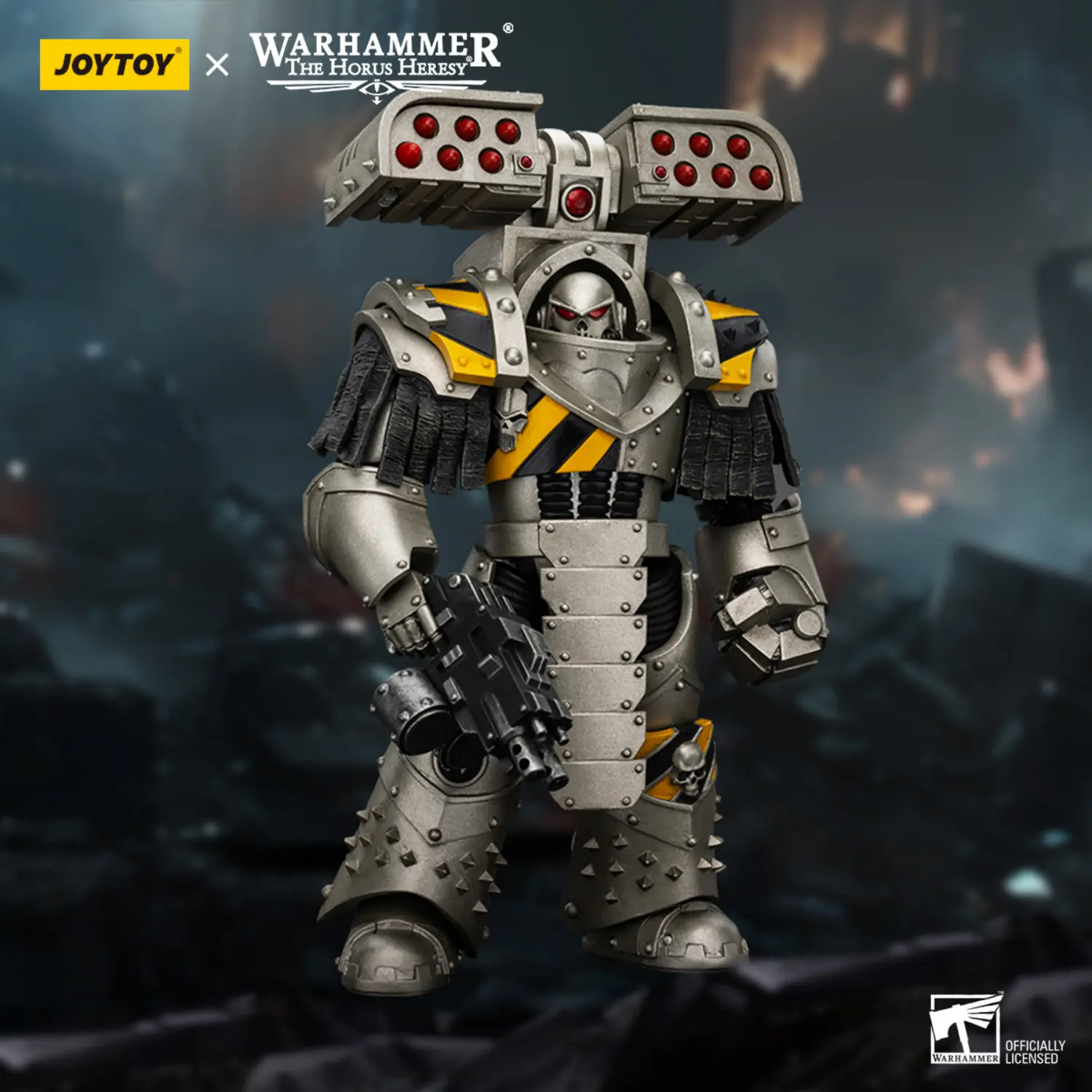 Action Figure - Iron Warriors Tyrant Siege Terminator with Rocket launcher 1 18 - JOTYOY Warhammer The Horus Heresy in dark blue battlefields background Action Figure Iron Warriors Tyrant Siege Terminator With Rocket Launcher 1 18 Jotyoy Warhammer The Horus Heresy In Dark Blue Battlefields Background